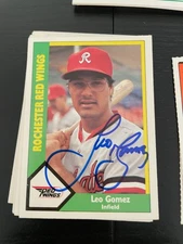Red Wings Leo Gomez signed CMC 1990 Card