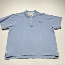 Mens Orvis Short Sleeve Heavyweight Polo Shirt Blue Embroidered Logo Size XXL