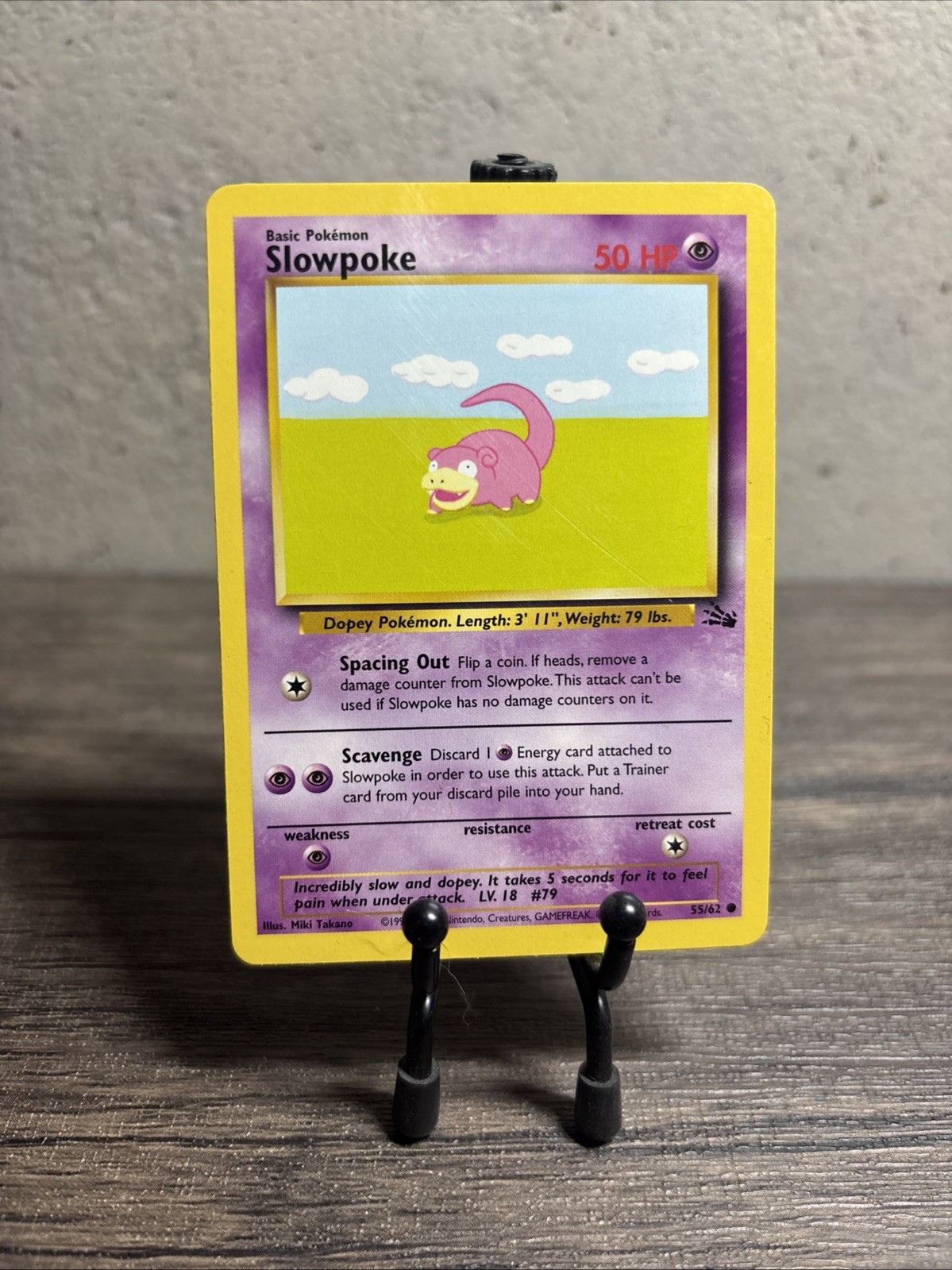 Slowpoke 55/62 Fossil Regular Common-Vintage-Pokemon TCG-Fast Shipping-NM!