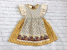 Vtg French Toddler Baby Girl’s Apron Dress Soleiado La Provence De Pierre Deux