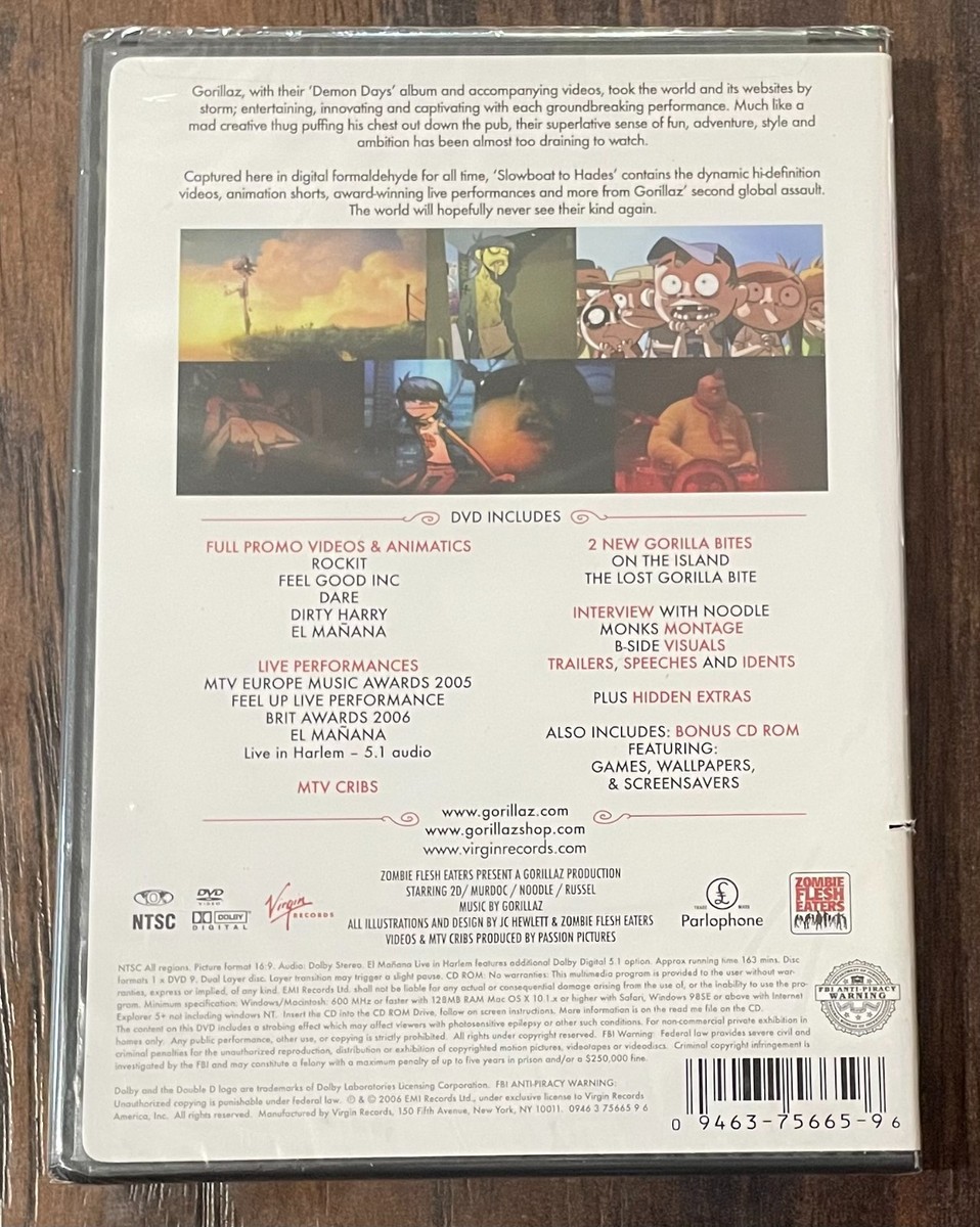 Gorillaz - Phase 2: Slow Boat to Hades (DVD, 2006, Includes Bonus