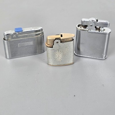 VTG Bentley Butane & 2 Ronson Pocket Lighters Whirlwind & Varaflame Petite READ