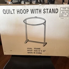 WOODEN QUILTING HOOP WITH STAND 18" X 27"