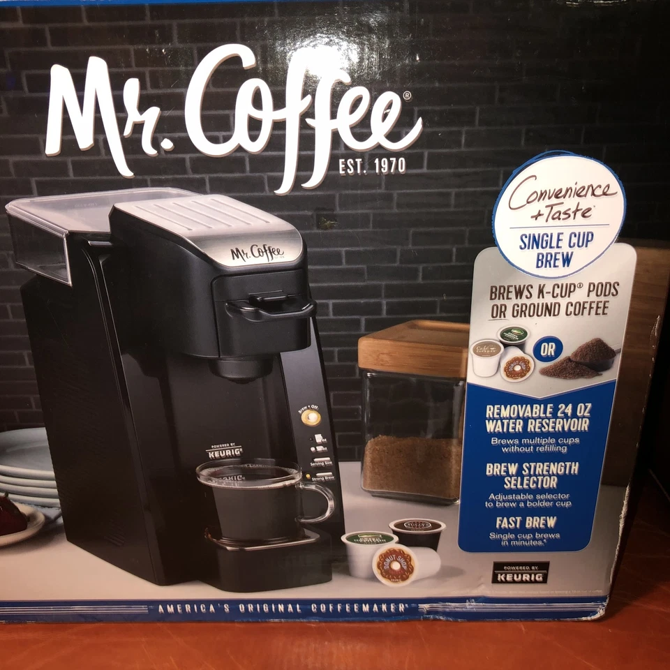 Mr. Coffee Single Cup Coffee Maker K-Cup Pod Brew Fast Black New & Sealed NOS - Image 2 of 4