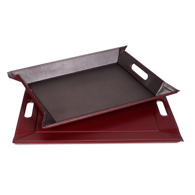 FREEFORM Wendetablett Tischset zweifarbig 55 x 41 cm Anthrazit metallic/ Burgund