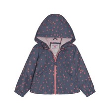 Toddler Little Girls Midweight Fleece Transitional Hooded Jacket Coat