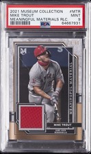 2021 MUSEUM COLLECTION MEANINGFUL MATERIALS RELICS #MTR MIKE TROUT 13/50 PSA 9