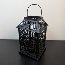 Target Halloween Black Metal Spider Web Lantern Candle Holder Decor Spooky Prop