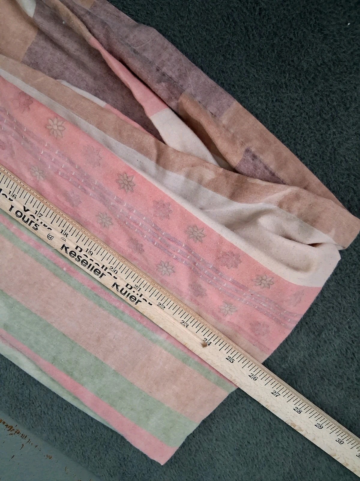 Boho Patchwork Dress Medium Pink Plaid Modest Max… - image 9