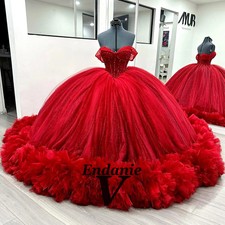 Princess Sweetheart BallGown QuinceaneraDress for Girls Off the Shoulder Lace up