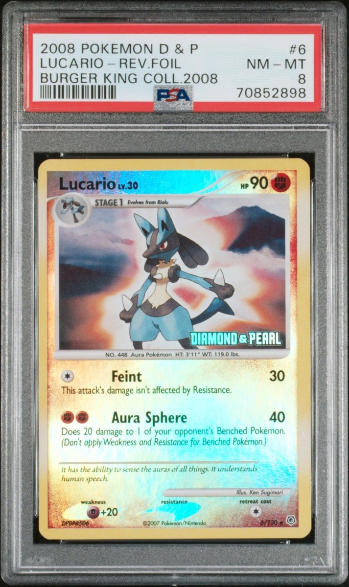 Lucario - [Diamond & Pearl] 006/130 Burger King Reverse Holo for