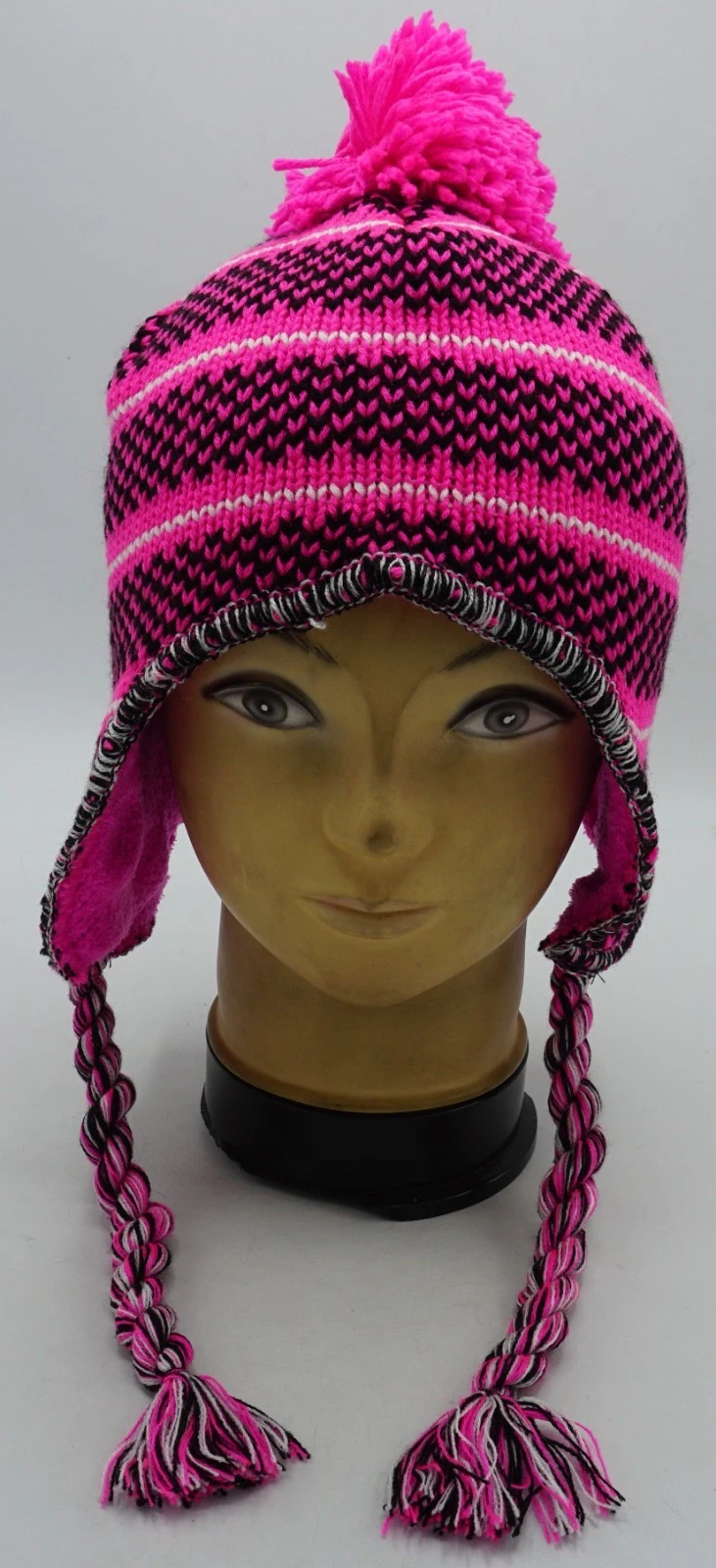 Reebok Logo Adult Pom Winter Knit Tassel Trooper Hat Cap NEW!