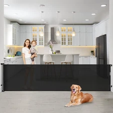 90 Inch Retractable Baby Gates Extra Wide Dog Gates for The House Long Pet Ga...