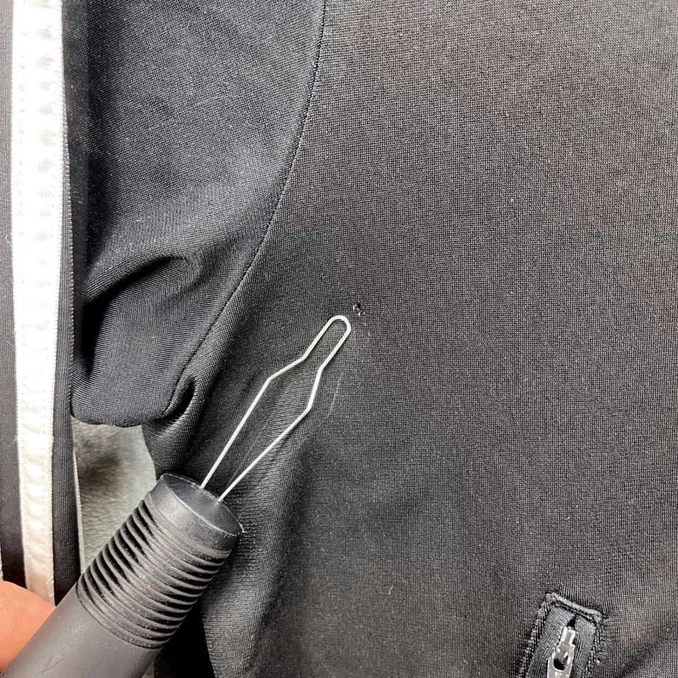 Chaqueta de Pista Adidas Originales Negra Blanca 3 Rayas Logo Trifolio L De Colección Foto 4 de 4