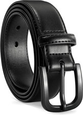 Men'S Metal Free Leather Belt TSA Approved Non Metal Belt for Men Jeans with Hyp