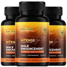Intense'Ignite Fast Acting Male Performance Herbal Supplement 180 Pills (3 Pack)