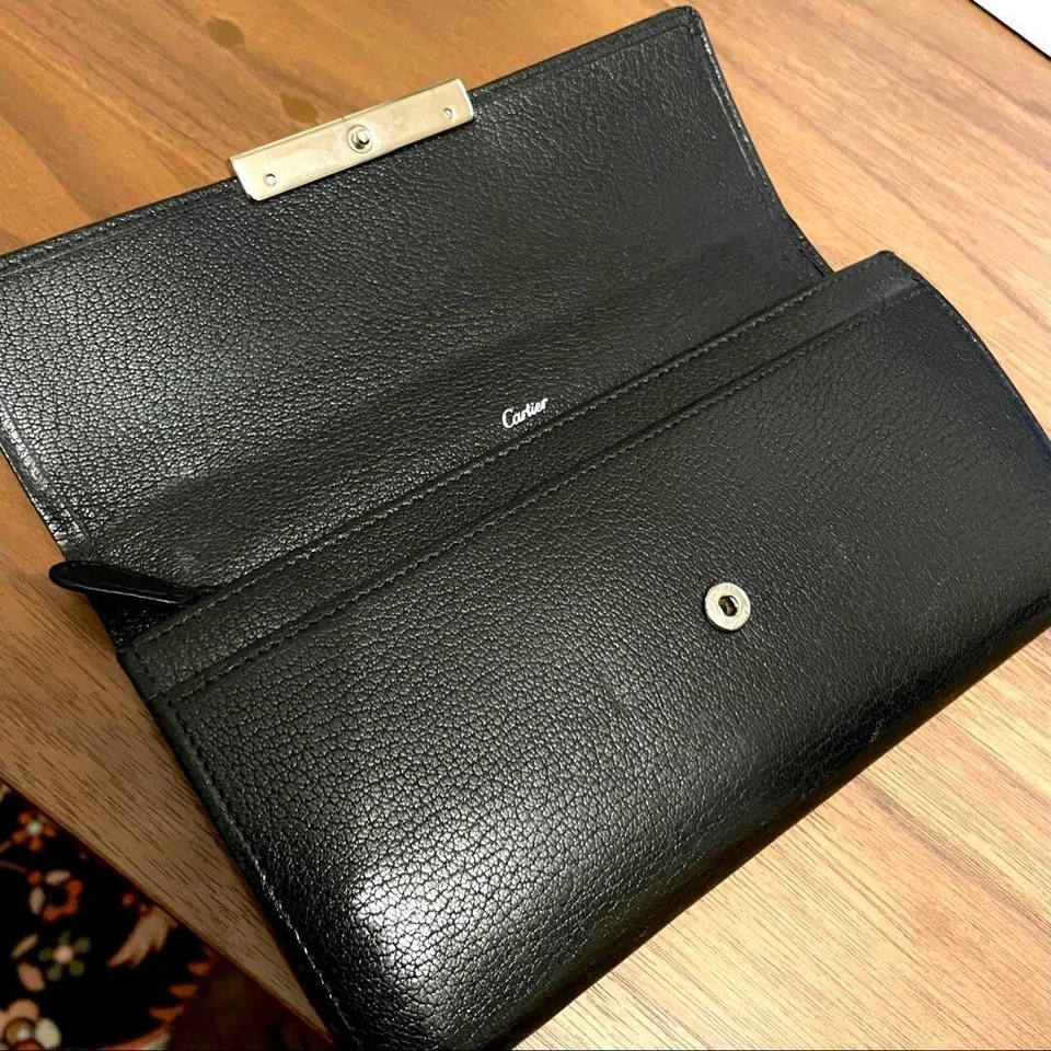 Cartier Love Collection Cartera de cuero mate Cartera larga de cuero unisex - Imagen 2 de 4