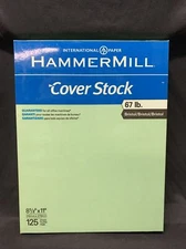 Hammermill Cover stock paper (green) 8.5 x 11 in **New**