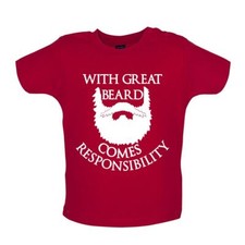 With Great Beard Responsibility - Baby T-Shirt / Babygrow - Beards Moustache