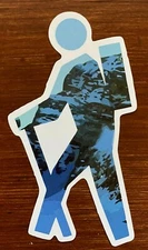 Hiking Sticker Mountain Scene Waterproof