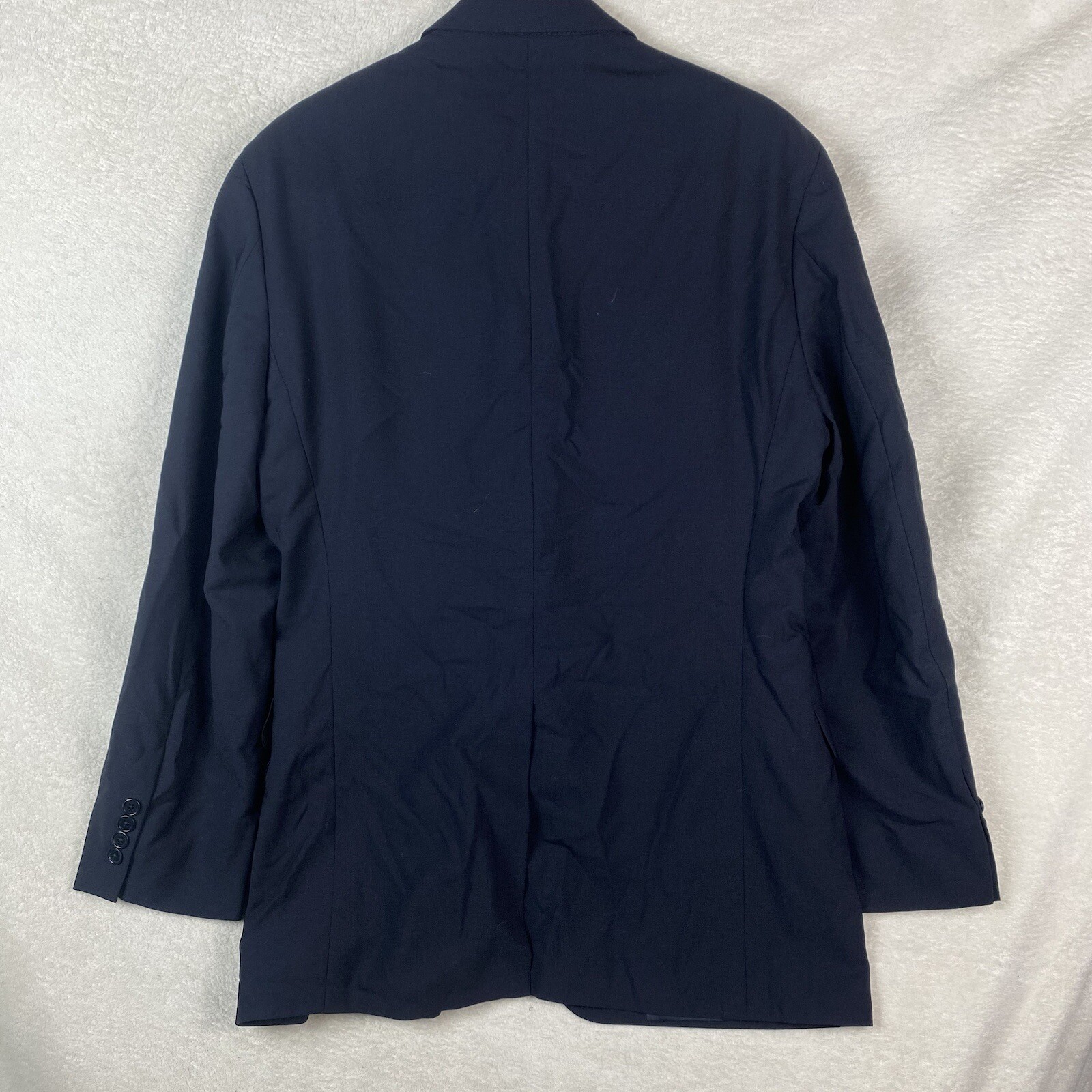 Brooks Brothers 346 Stretch Mens Two Button Blazer Jacket Navy Blue Size 44L thumbnail 2