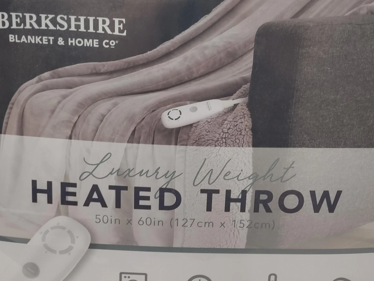 Berkshire Blanket u0026amp; Home Company Luxury Weight Heated Throw Blanket  50u0026#034;x60u0026#034; | eBay