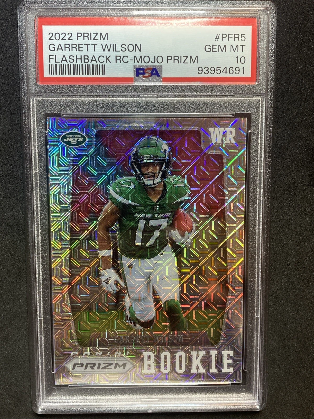 Garrett Wilson Panini Prizm Prizm Flashback Rookie #PFR5 Mojo Prizm