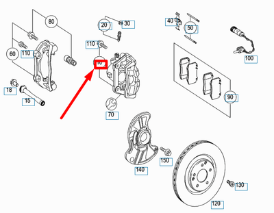MERCEDES-BENZ CLK C209 AMG Front Right Brake Caliper A0034204883 