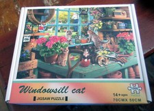 Windowsill Cat Puzzle - 1000 Piece, 70cm x 50cm - Pre-owned