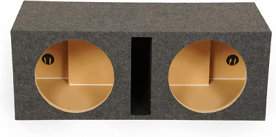 QBASS Dual 12 Inch Heavy Duty MDF Material Car Audio Subwoofer Enclosure Boxes w