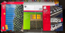 GE and December Home Net Style Christmas Lights 2 Sets 150 and 75-pack Clips