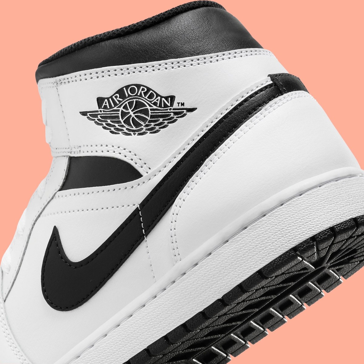Nike Air Jordan 1 Mid Reverse Panda White Black DQ8426-132 Mens