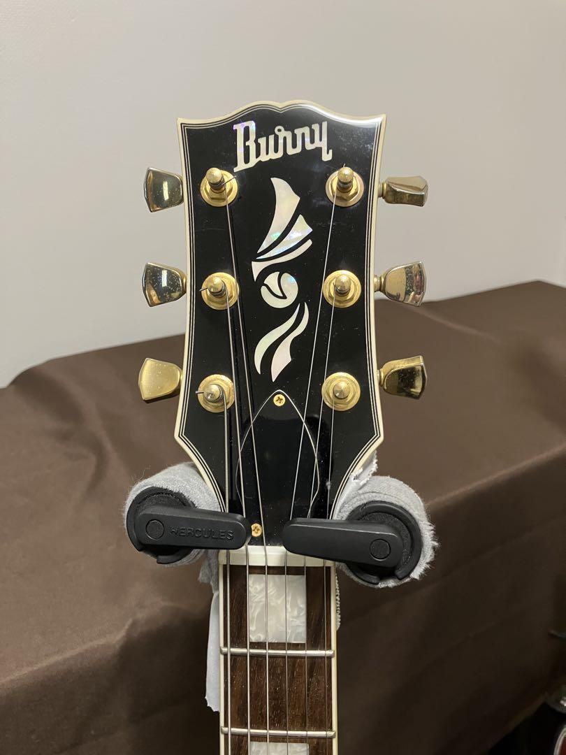 Burny Les Paul Custom Black Electric Guitar W/Gig Bag Used