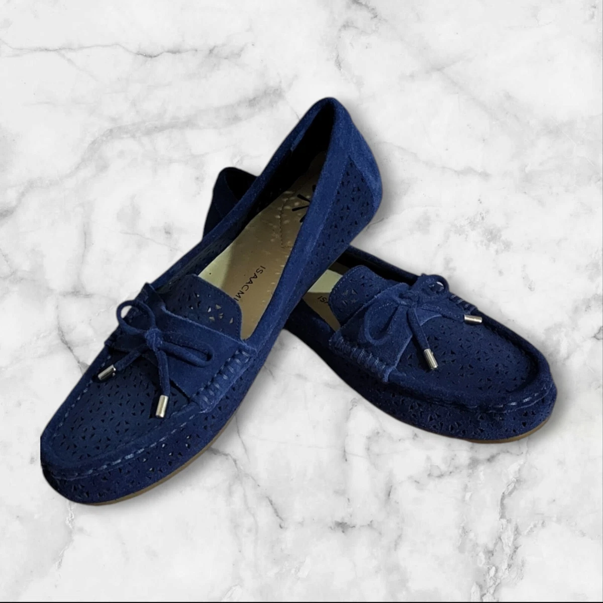 Isaac Mizrahi Blue Suede Driver Loafers Women’s Size 9.5 Isaac Mizrahi Women main image 2