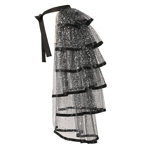 Women Victorian Steampunk Black Bustle Tutu Belt Underskirt Gothic Party - 第 43/44 張圖片