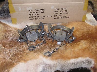 3 Duke # 1 3/4 (1.75) Coil Spring Trap Raccoon Bobcat Badger coyote NEW