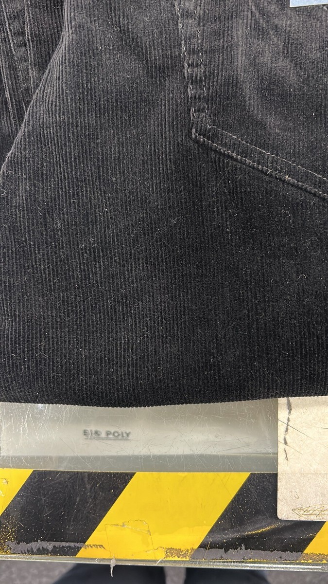 Men's LCJ Denim Black Flare Cords Jeans Stretch Indie Retro Men's LCJ Denim Black Flare Cords Jeans Stretch Indie Retro