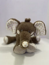 HugFun International Plush Brown Elephant Polka Dot Ears