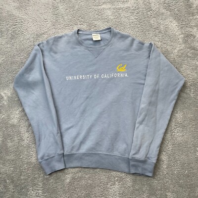 Cal University Sweatshirt Mens Small Blue California Golden Bears Embroidered