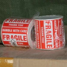 2 Roll 2"x3" Fragile Stickers HANDLE WITH CARE THANK YOU Shipping Warning Labels