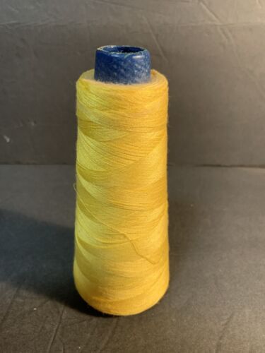 Lot of 9 Vintage Thread Cones Blue, White, Gold, Brown, Yellow and Burgundy - Picture 4 of 11