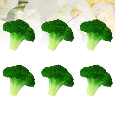 6Pcs Imitated Broccoli Model Fake Prop Shop Display Food Vegetable