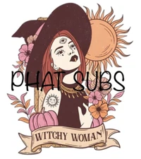 Sublimation Print Witchy Woman Halloween Ready To Press Heat Transfer