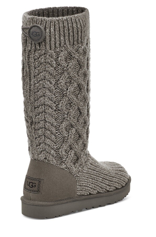 UGG Classic Cardi Cabled Knit Grey Women's Boots 1146010