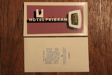naklejka przesuwna lata 60. czechosłowacja cssr hotel pribram dum kultury