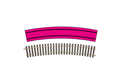 Lenz 45021 Spur 0 gebogenes Gleis R1 22,5° PECO
