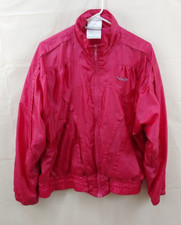 Vintage Adidas Womens Track Jacket Medium Pink Windbreaker Full Zip Lined