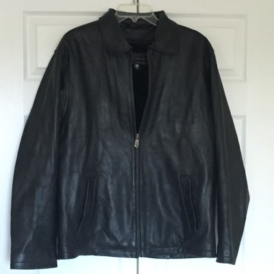 sergio benini classic leather jacket
