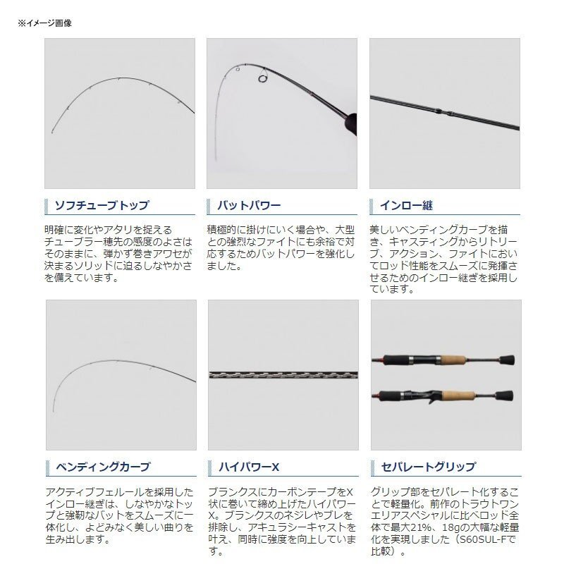 新品未使用 SHIMANO TROUT ONE AS S60SUL Shimano Trout Fishing Spinning Rod 2023 TROUT ONE AS S60SUL