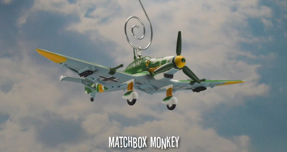 WWII Junker Ju 87-D Stuka Single Prop Christmas Ornament Airplane Plane Aircraft - Image 3 of 4